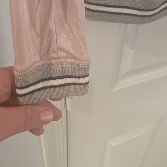 Express Gray and Pink Striped Top - Picture 3 of 6